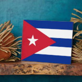 kubanische Flaggenebene Fotoplatte (Seite)