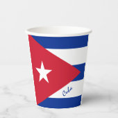 Kubanische Flaggenpapiertassen und Kuba-Party /spo Pappbecher (Vorderseite)
