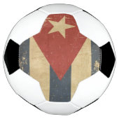 Kubanische gealterte Flat Flag Fußball (Gedreht)