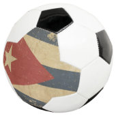 Kubanische gealterte Flat Flag Fußball (Dreiviertel)