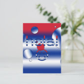 Kubanische Geschenke: Hallo / Hola Face Postkarte (Stehend Vorderseite)