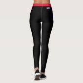 Kubanische Leggings, kubanische Flagge /sport Leggings (Rückseite)