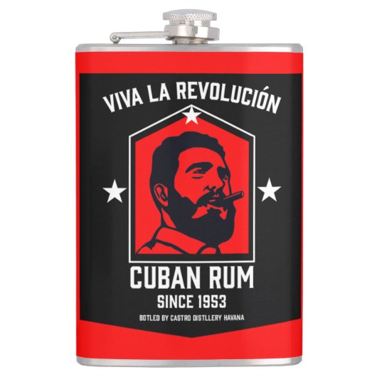Kubanische Libre Rum Drinkers Revolution Flachmann (Vorderseite)