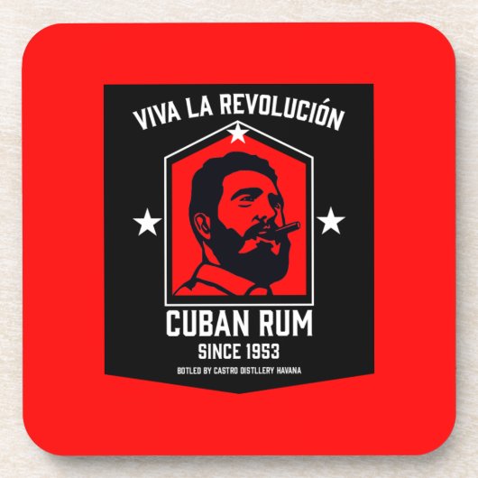 Kubanische Libre Rum Drinkers Revolution Getränkeuntersetzer (Vorderseite)