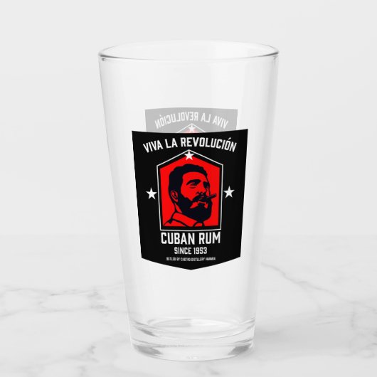 Kubanische Libre Rum Drinkers Revolution Glas (Vorderseite)