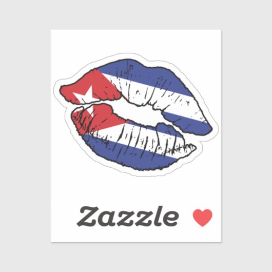 Kubanische Lipstick-Liebe Aufkleber (Blatt)