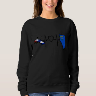 Kubanische Nevada-Flagge   Kuba Herzschlag Sweatshirt