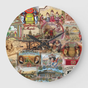 Kubanische Nostalgie Vintage-Uhr Große Wanduhr