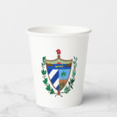 Kubanische Papiertücher mit Fahne Pappbecher (Rückseite)