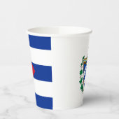 Kubanische Papiertücher mit Fahne Pappbecher (Links)