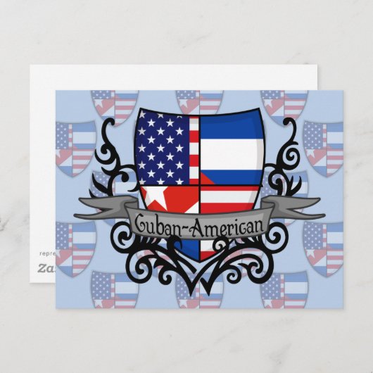 Kubanische Schildflagge Postkarte (Vorne/Hinten)