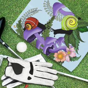 Kubanische Schnecken Lila Pilze Golfhandtuch