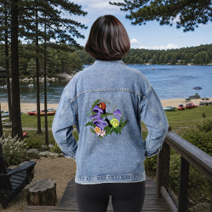 Kubanische Schnecken Lila Pilze Jeansjacke