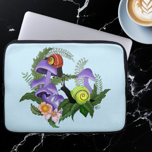 Kubanische Schnecken Lila Pilze Laptopschutzhülle