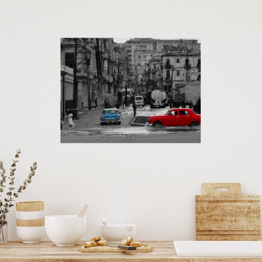 Kubanische Straße Szene Poster (Küche)