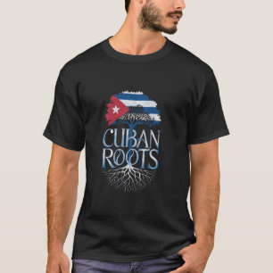 Kubanische Wurzeln Kuba-Flagge Farben Familienstam T-Shirt