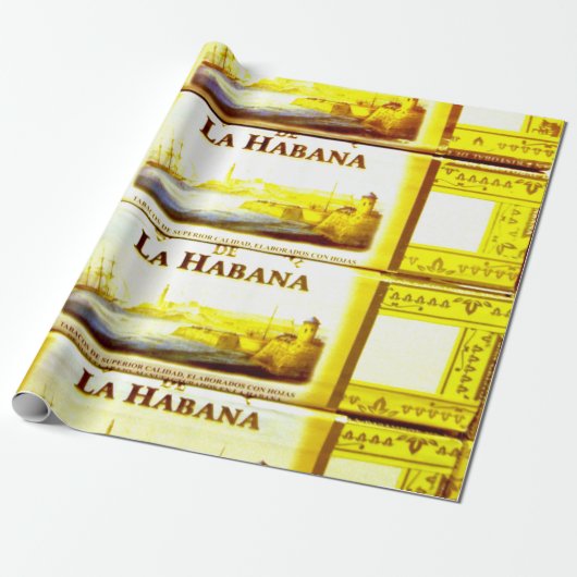 Kubanische Zigarren | La Habana | Schleifpapier Geschenkpapier (Ungerollt)