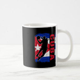 Kubanischer Basketball-Spieler Kuba Flag Basketbal Kaffeetasse
