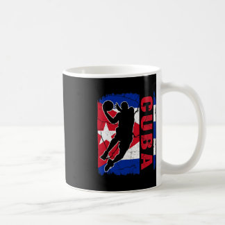 Kubanischer Basketball-Spieler Kuba Flag Basketbal Kaffeetasse