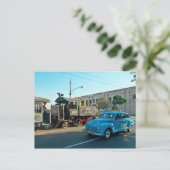 Kubanischer Dampf und Auto Postkarte (Stehend Vorderseite)