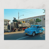 Kubanischer Dampf und Auto Postkarte (Vorderseite)