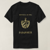 Kubanischer Pass - Vintager Gold-T - Shirt (Design vorne)