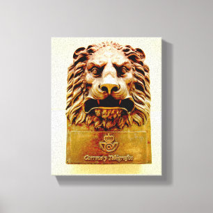 Kubanisches Foto Alt-Havanna   Löwe   Leinwanddruck