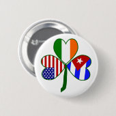 Kubanisches Kleeblatt Button (Vorne & Hinten)