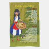 Kubanisches Küche-Rezept-Küchen-Tuch-Huhn u. Reis Handtuch (Vertikal)