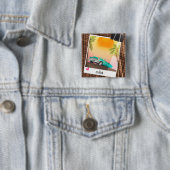 Kubanisches Oldtimer Foto Reiseplakat. Button (Beispiel)