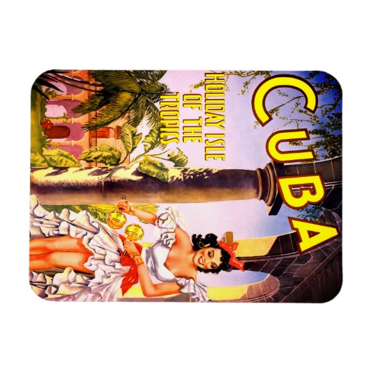 Kubanisches Reiseplakat Magnet (Horizontal)