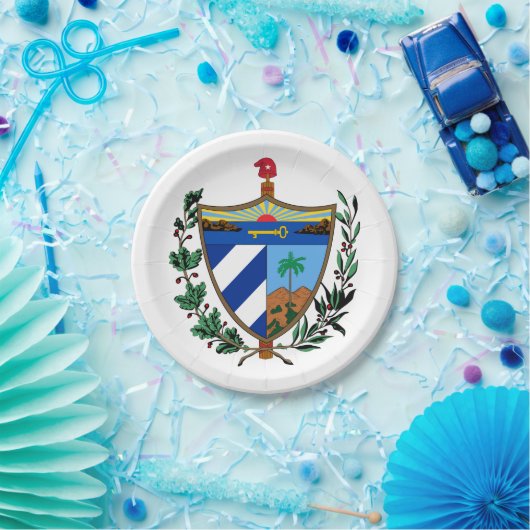 Kubanisches Wappenschild Pappteller (Party)