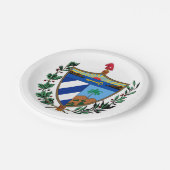 Kubanisches Wappenschild Pappteller (Schrägansicht)