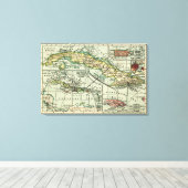 KubaPanorama KarteKuba Leinwanddruck (Insitu (Holzboden))