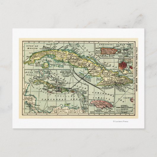 KubaPanorama KarteKuba Postkarte (Vorderseite)