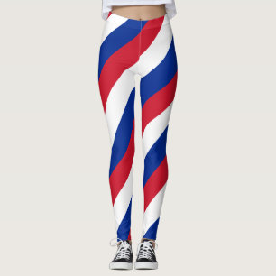 Kubas Nationalflagge Farben Diagonale Streifen Leggings