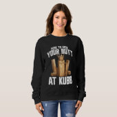 Kubb Player Lawn Game Yard Game Set Viking Schach Sweatshirt (Vorne ganz)