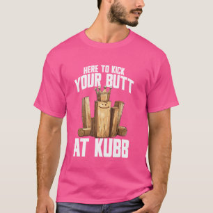 Kubb Player Lawn Game Yard Game Set Viking Schach  T-Shirt