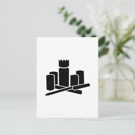 Kubb Postkarte (Stehend Vorderseite)