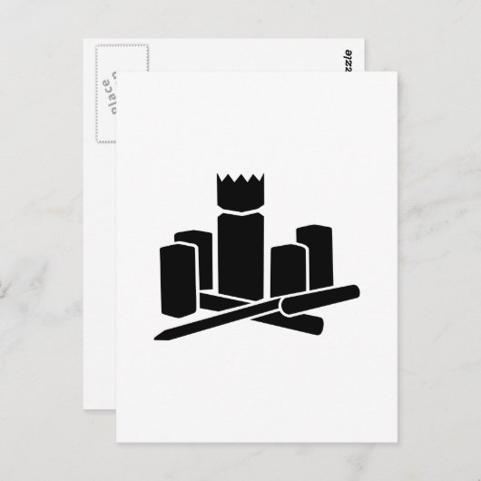 Kubb Postkarte (Vorne/Hinten)