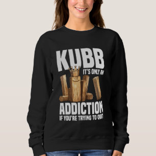 Kubb Set Viking Schach Legend Lawn Game Player Vik Sweatshirt