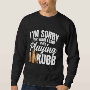 Kubb Set Viking Schach Spieler Yard Game Legend Vi Sweatshirt