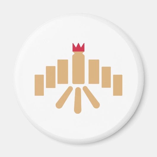 Kubb-Spiel Magnet (Vorne)