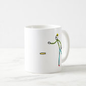 Kubb Spielender Stickman Kaffeetasse (VorderseiteRechts)