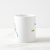 Kubb Spielender Stickman Kaffeetasse (Mittel)