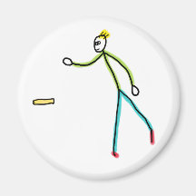 Kubb Spielender Stickman