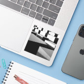 Kuben in Berlin Aufkleber (Laptop mit iPhone)