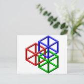 Kubes Impossible Geomettical Illusion Postkarte (Stehend Vorderseite)