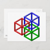 Kubes Impossible Geomettical Illusion Postkarte (Vorne/Hinten)
