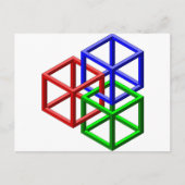 Kubes Impossible Geomettical Illusion Postkarte (Vorderseite)